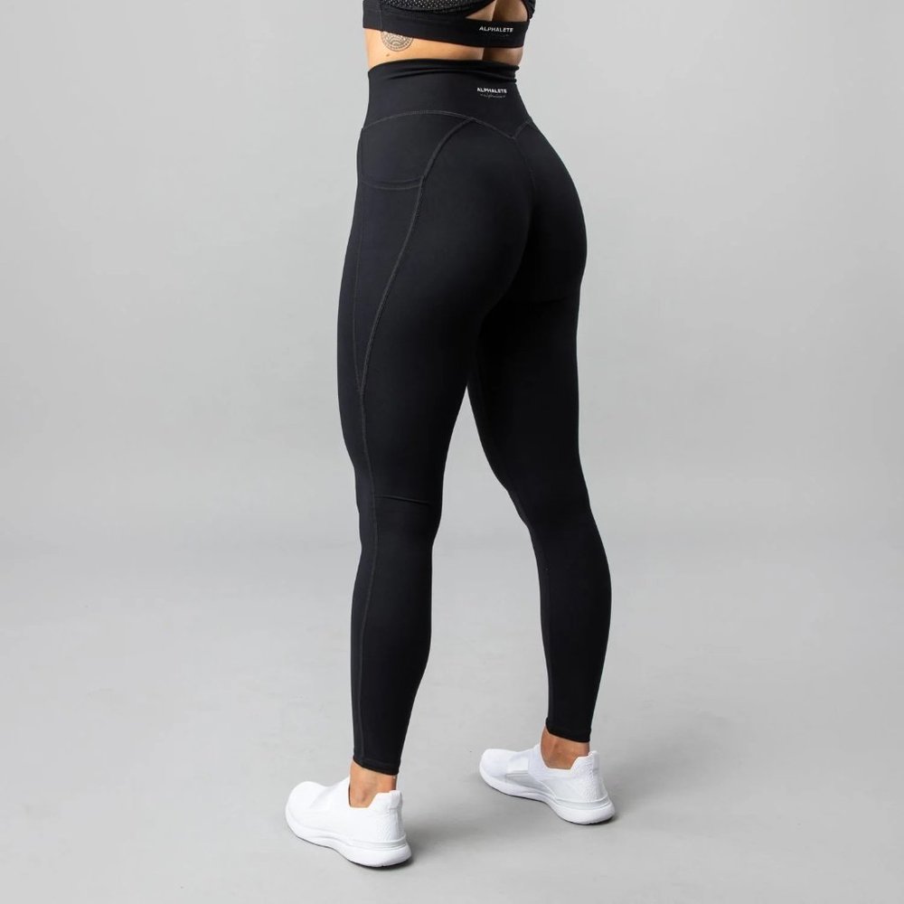 xs alphalete alphalux pocket legging | black